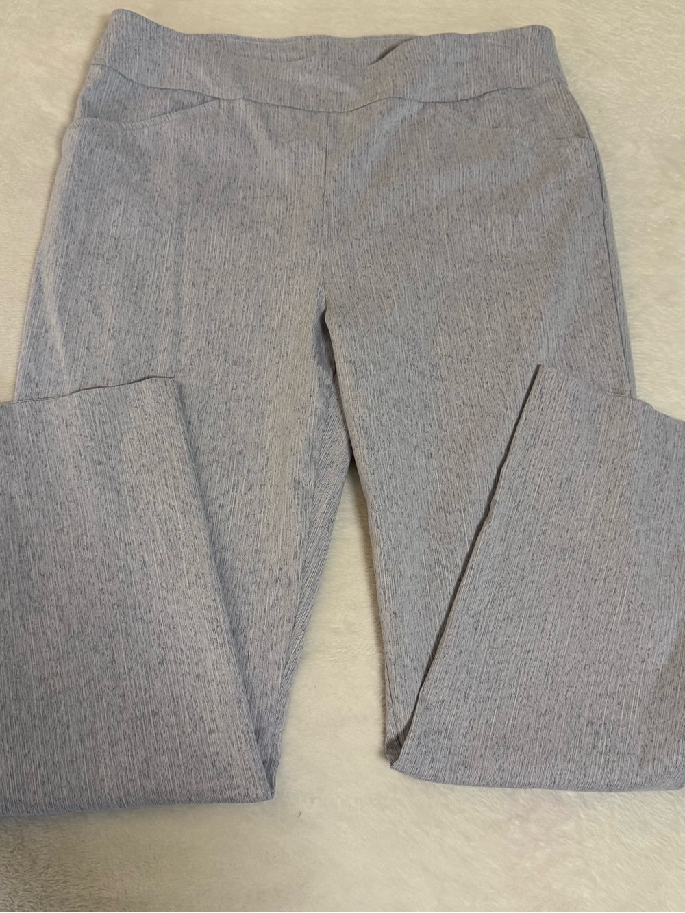 Chico’s Perfect Stretch Josie Pants Size 2 Etched Texture Indigo Ankle Stretch